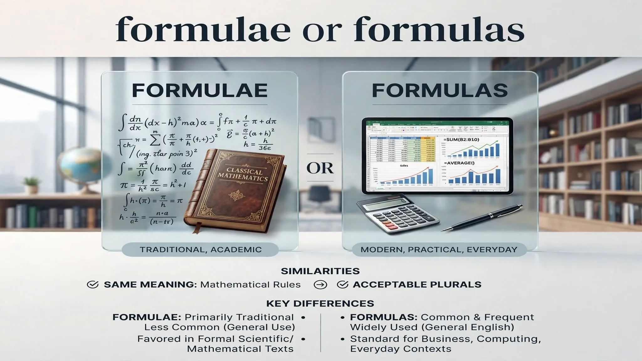formulae or formulas