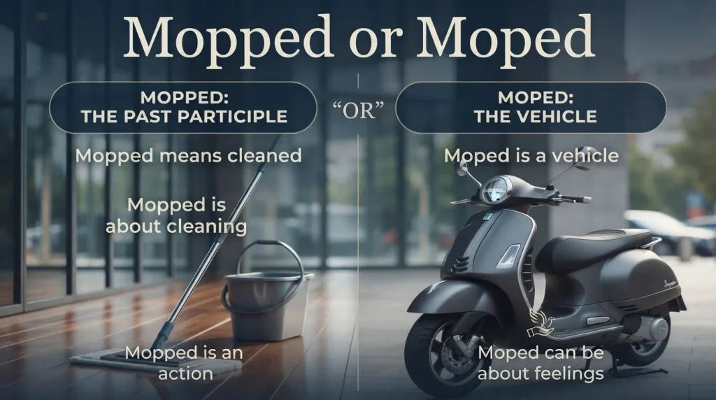 Difference Between Mopped and Moped