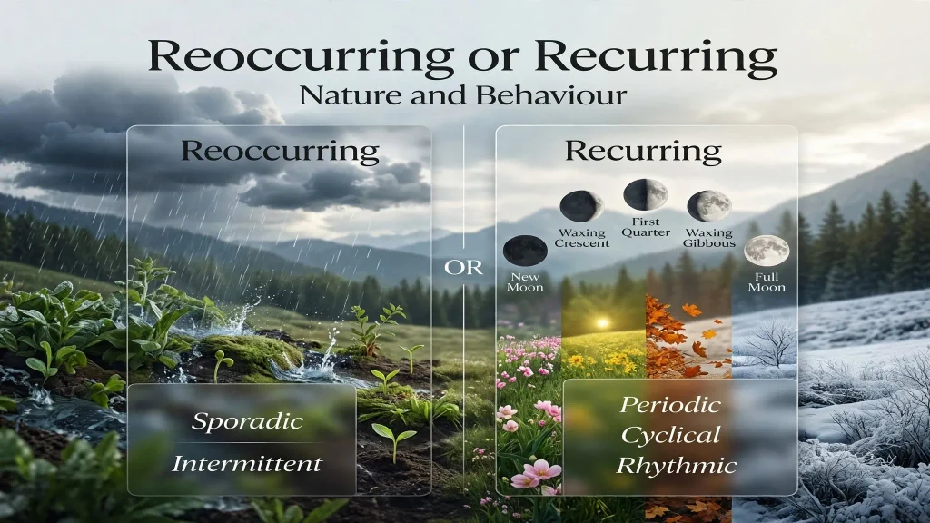 Nature and Behaviour of Recurring and Reoccurring