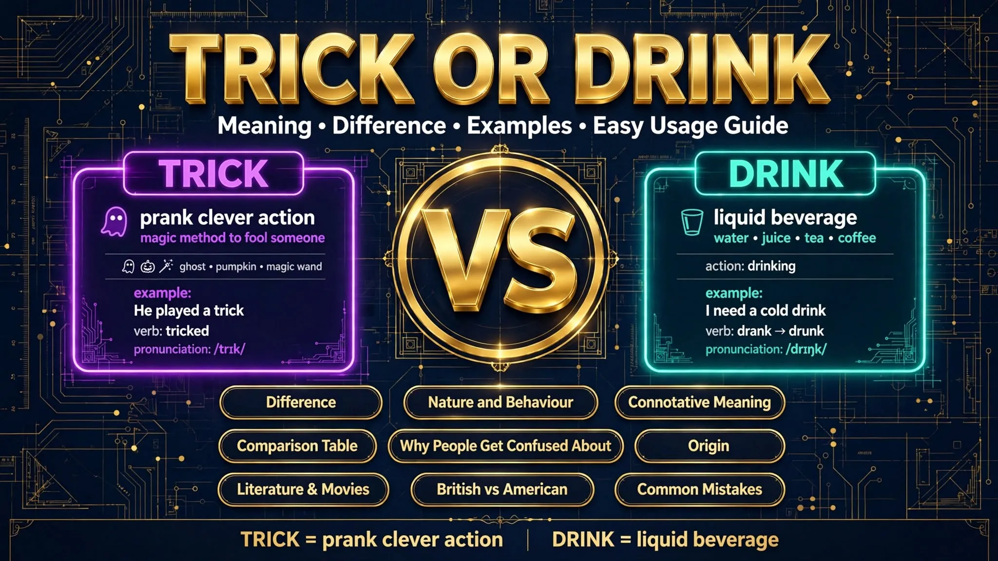 trick or drink