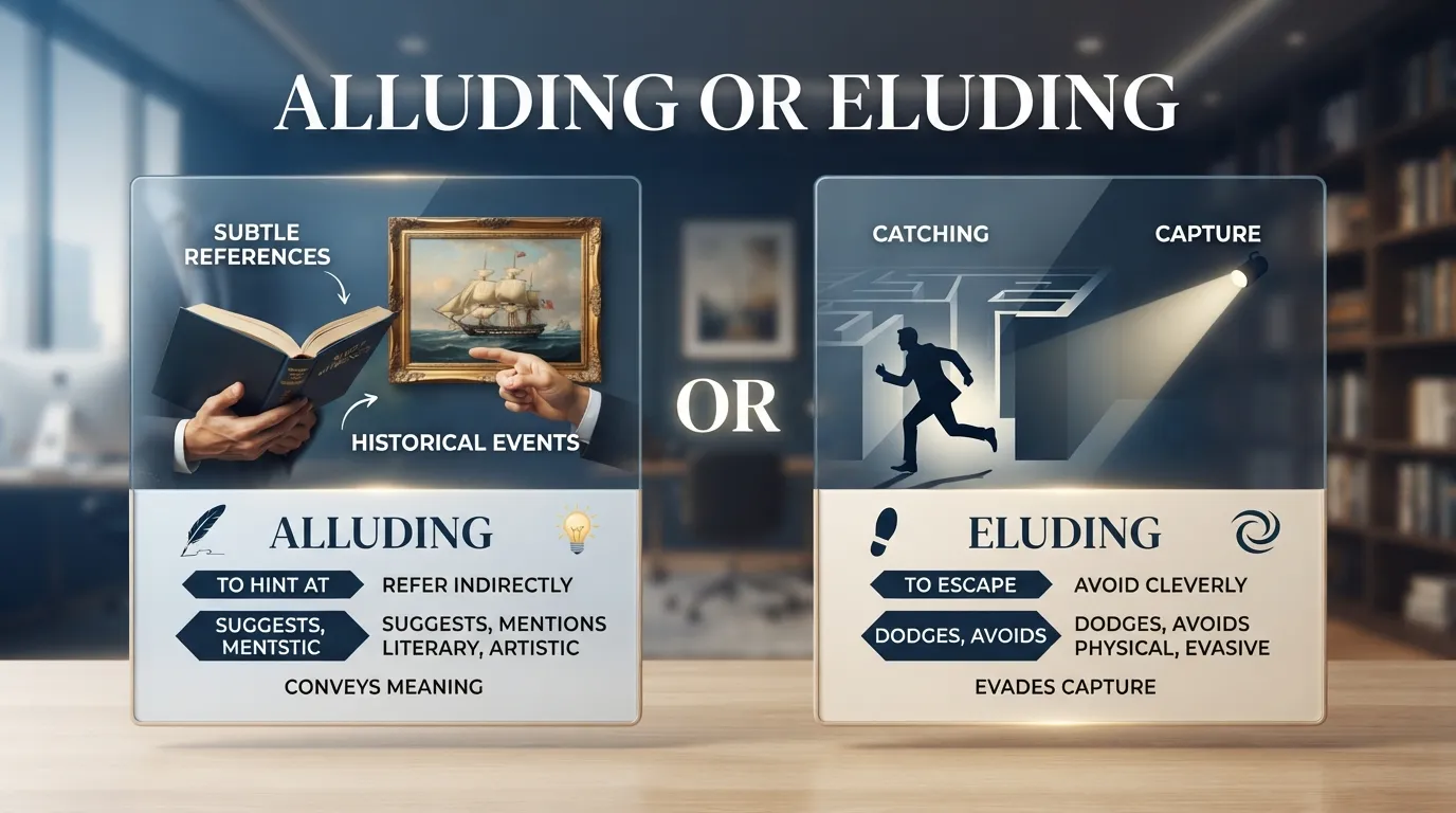 alluding or eluding