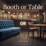 booth or table