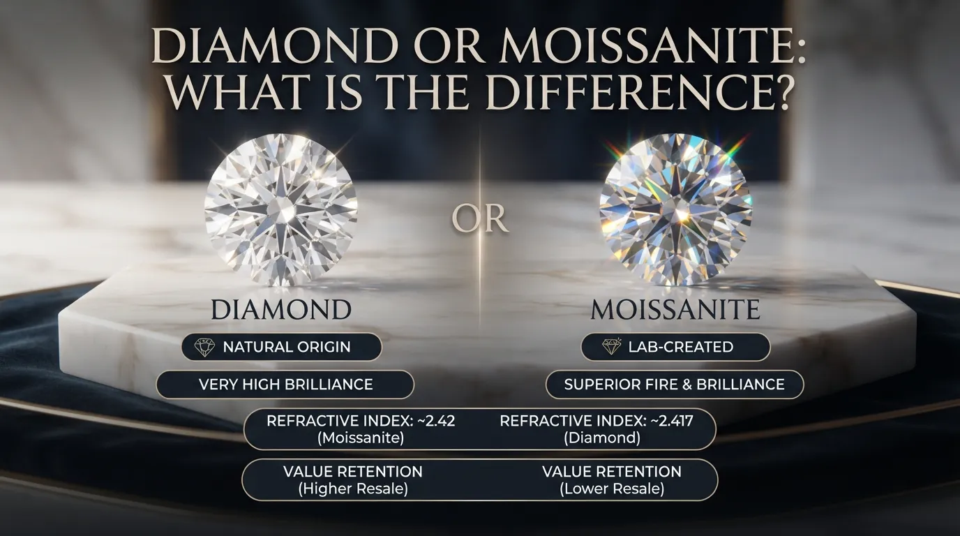 diamond or moissanite