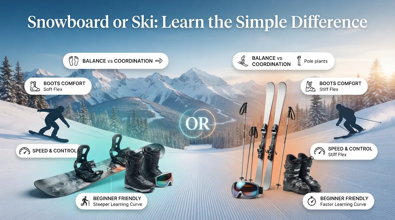 snowboard or ski