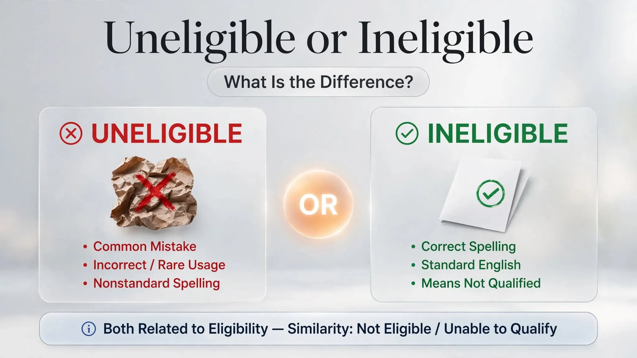Uneligible or Ineligible